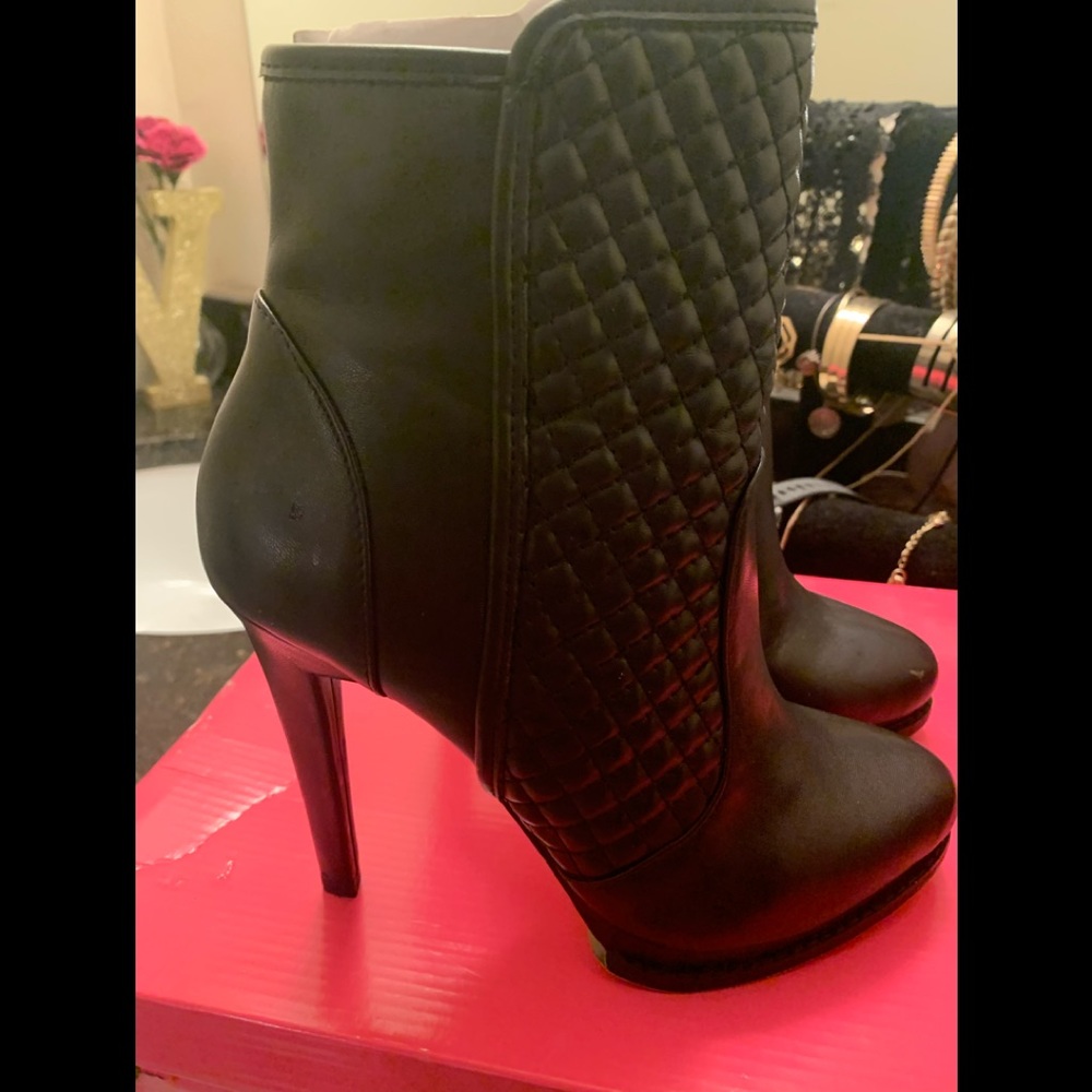 Black ankle heels